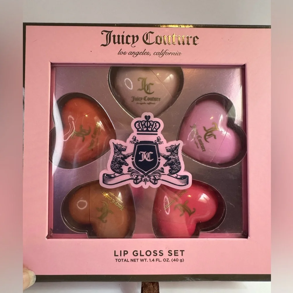 Juicy Couture Lip Gloss Set with Heart Containers